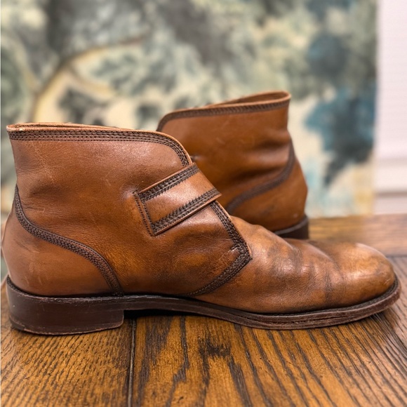 Florsheim Imperial Mens Buckle Ankle Boots Leather Dress Shoes Brown Size 9.5D - Picture 5 of 14